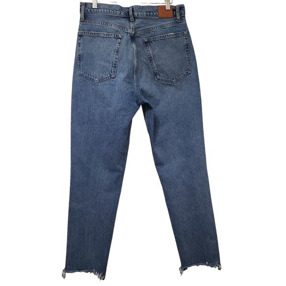 ANINE BING Sonya High Rise Straight Leg Jeans Raw Hem Women's Size 30 - Picture 7 of 16